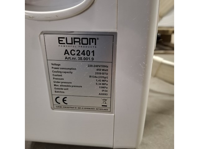 6 set airco's, eurom, ac2401, wit, 2023 - afbeelding 2 van  11