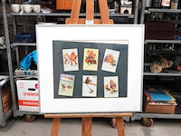 6 tafereeltjes met apen. gesigneerd - afbeelding 1 van  5