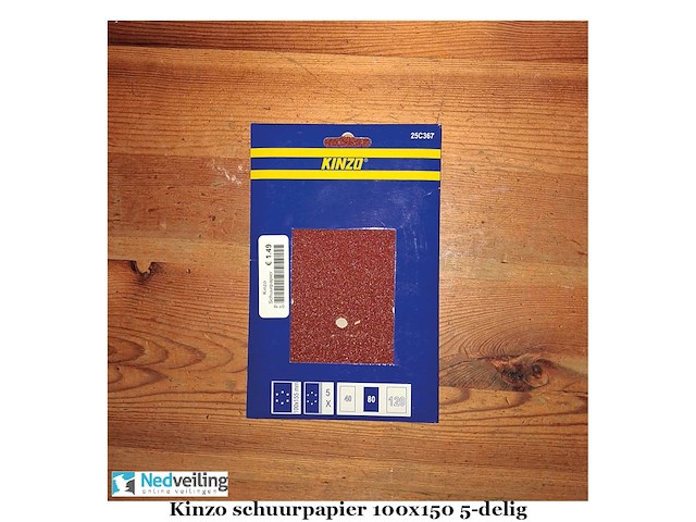 6 verpakkingen kinzo schuurpapier 100x150 mm 5 vel korrel 120 - afbeelding 2 van  3