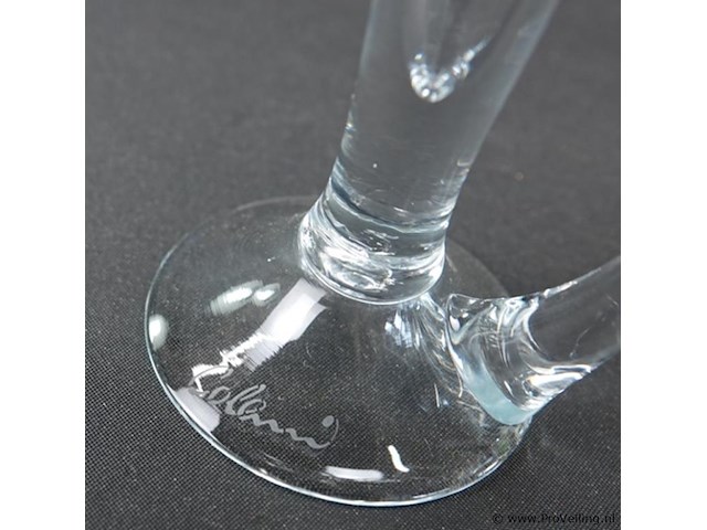 6 vintage kelkglazen gebogen handvat, ook wel "clarinet" of trompetglazen genoemd - afbeelding 5 van  5