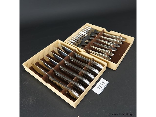 6 wmf couverts in originele cassettes - afbeelding 1 van  5