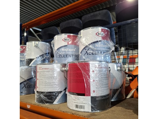 6 x 2,5 liter aqua primer satin, nelf, wit - afbeelding 1 van  5