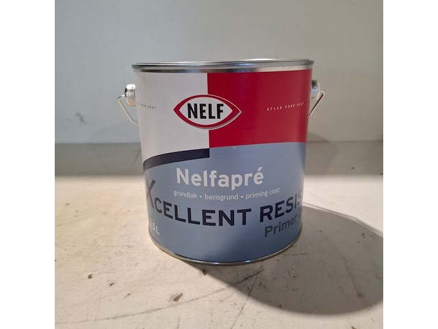 6 x 2,5 liter aqua primer satin, nelf, wit - afbeelding 2 van  5