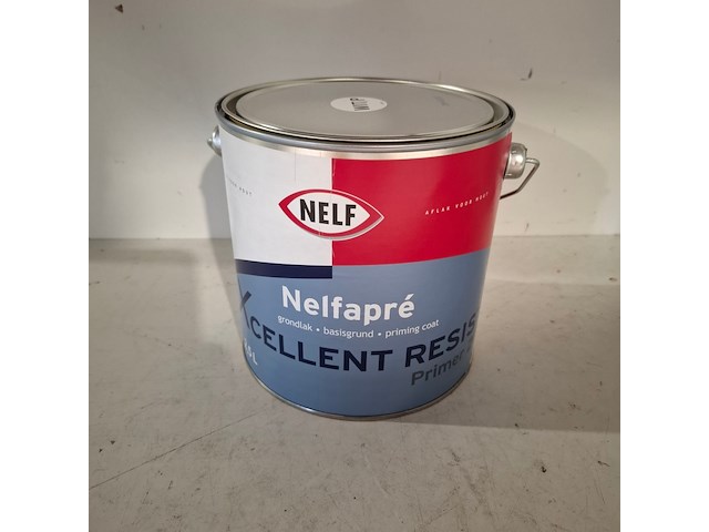 6 x 2,5 liter aqua primer satin, nelf, wit - afbeelding 2 van  5