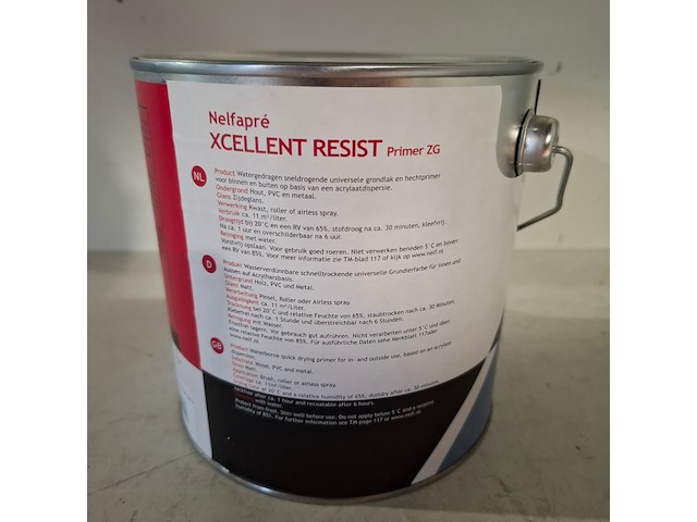 6 x 2,5 liter aqua primer satin, nelf, wit - afbeelding 4 van  5
