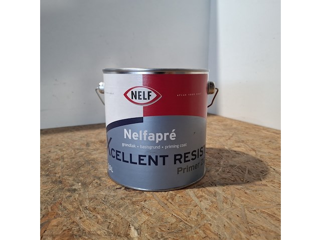 6 x 2,5 liter aqua primer satin wit, nelf - afbeelding 2 van  5