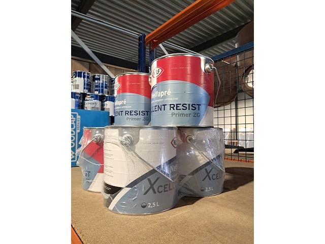 6 x 2,5 liter grondverf primer zg nelf, nelfapré, wit - afbeelding 4 van  8