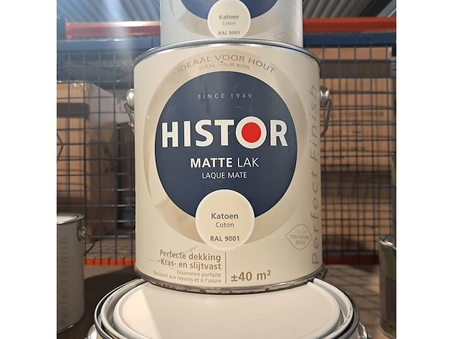 6 x 2,5 liter matte lak histor, ral 9001 - afbeelding 2 van  2