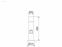 6 x cortona 40 buiten lamp zwart - afbeelding 6 van  7