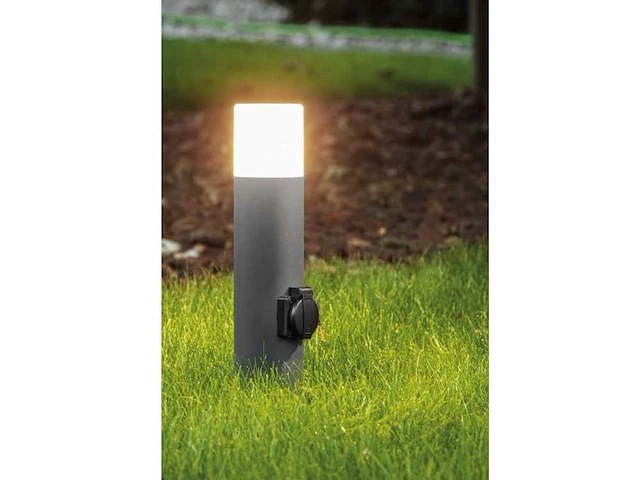 6 x cortona 40 schuko buiten lamp zwart - afbeelding 1 van  10