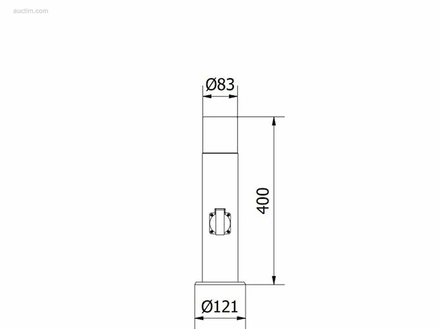 6 x cortona 40 schuko buiten lamp zwart - afbeelding 4 van  5