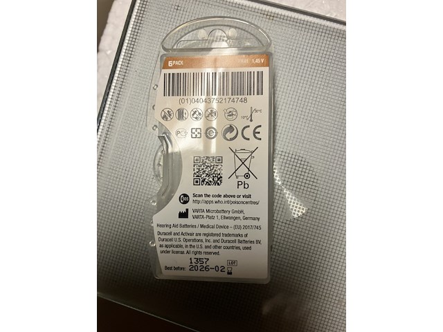 6 x doosje gehoorapparaat batterijen bruin , 6 stuks in een doosje - afbeelding 3 van  9