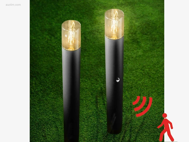 6 x gt lumen 50 sensor buiten lamp zwart - afbeelding 1 van  6