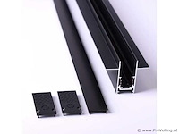 6 x inbouw magnetische rail – 20mm – 48v – 3 meter – zwart - afbeelding 3 van  5