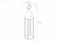 6 x intec oberon oplaadbare buitenlaantaarns - afbeelding 3 van  8