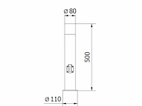 6 x largo 50 schuko buiten lamp zwart - afbeelding 4 van  7
