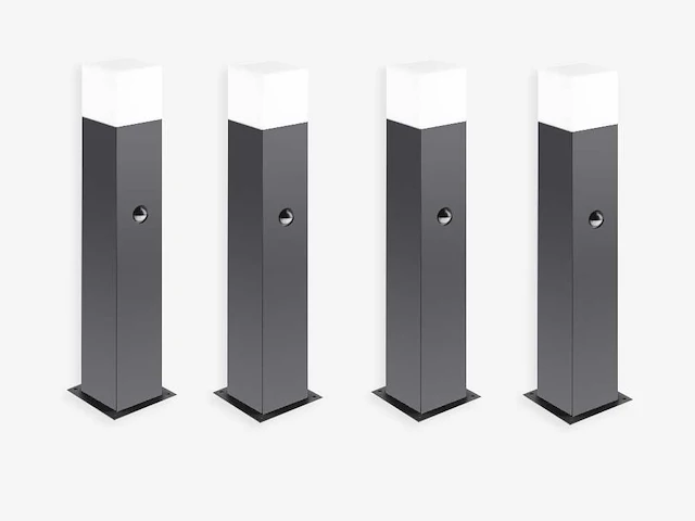 6 x largo 50 sensor buiten lamp zwart - afbeelding 2 van  7