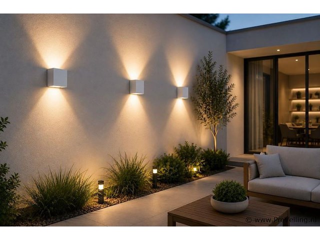6 x led buiten wandlamp – 4w – 4200k neutraal wit - wit – ip65 – sekoya - afbeelding 1 van  5