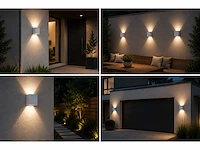 6 x led buiten wandlamp – 4w – 4200k neutraal wit - wit – ip65 – sekoya - afbeelding 14 van  15