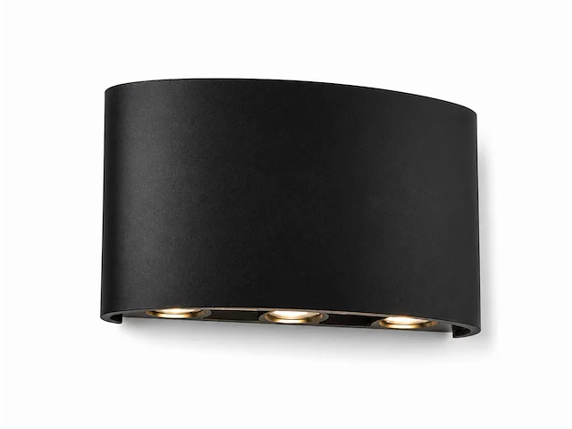 6 x led buiten wandlamp – 6w – 4200k neutraal wit - zwart – ip65 – proton-6 - afbeelding 13 van  15