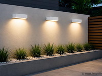 6 x led buiten wandlamp – 9w – 4200k neutraal wit - wit – ip65 – andiz - afbeelding 1 van  5