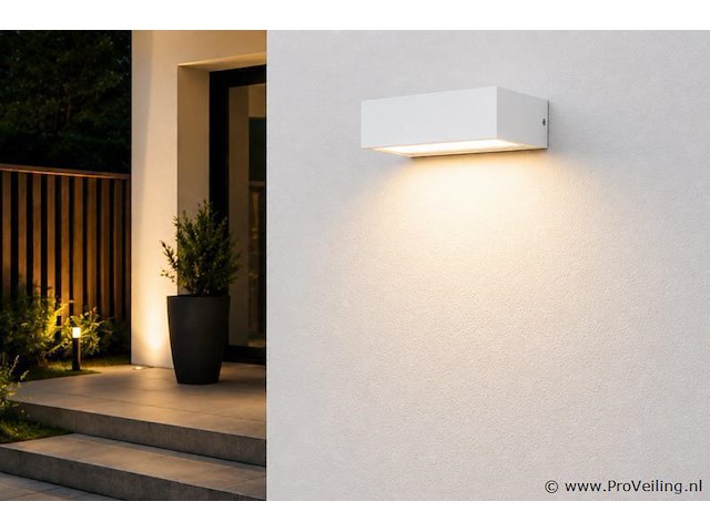 6 x led buiten wandlamp – 9w – 4200k neutraal wit - wit – ip65 – andiz - afbeelding 3 van  5