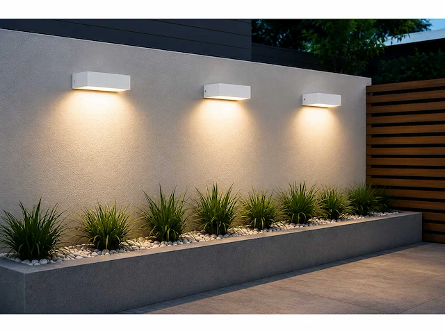 6 x led buiten wandlamp – 9w – 4200k neutraal wit - wit – ip65 – andiz - afbeelding 3 van  15