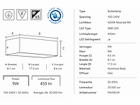 6 x led buiten wandlamp – 9w – 4200k neutraal wit - wit – ip65 – andiz - afbeelding 6 van  15