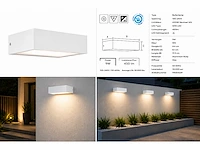 6 x led buiten wandlamp – 9w – 4200k neutraal wit - wit – ip65 – andiz - afbeelding 7 van  15