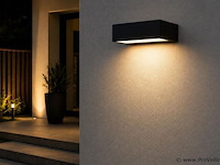6 x led buiten wandlamp – 9w – 4200k neutraal wit - zwart – ip65 – andiz - afbeelding 3 van  5