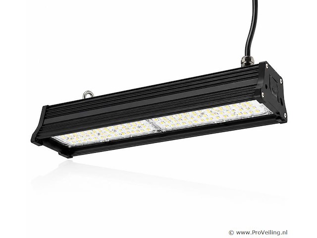 6 x led industriële hanglamp 100w – 6400k koud wit - zwart – ip20 – pyramid-100 - afbeelding 2 van  5