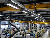 6 x led industriële hanglamp 100w – 6400k koud wit - zwart – ip20 – pyramid-100 - afbeelding 3 van  5