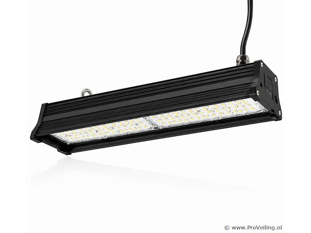 6 x led industriële hanglamp 100w – 6400k koud wit - zwart – ip20 – pyramid-100 - afbeelding 2 van  5