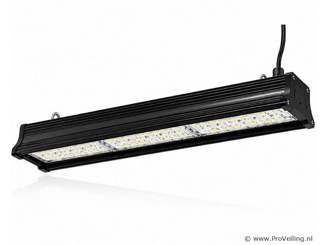 6 x led industriële hanglamp 150w – 6400k koud wit - zwart – ip20 – pyramid-150 - afbeelding 2 van  5