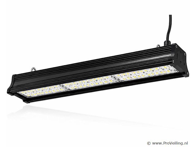 6 x led industriële hanglamp 150w – 6400k koud wit - zwart – ip20 – pyramid-150 - afbeelding 2 van  5