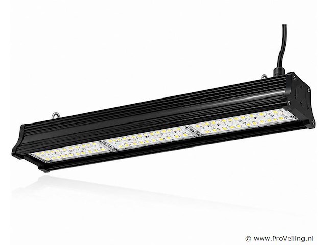 6 x led industriële hanglamp 150w – 6400k koud wit - zwart – ip20 – pyramid-150 - afbeelding 2 van  5