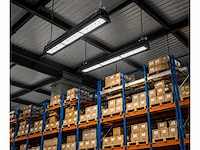 6 x led industriële hanglamp 150w – 6400k koud wit - zwart – ip20 – pyramid-150