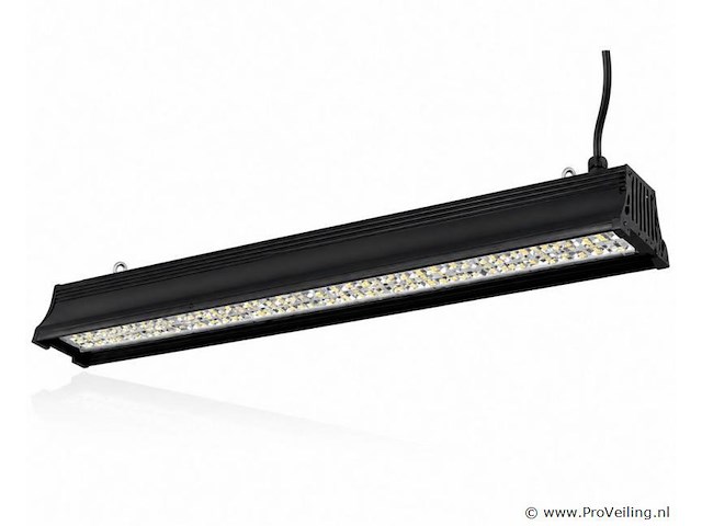 6 x led industriële hanglamp 200w – 6400k koud wit - zwart – ip20 – pyramid-200 - afbeelding 2 van  5