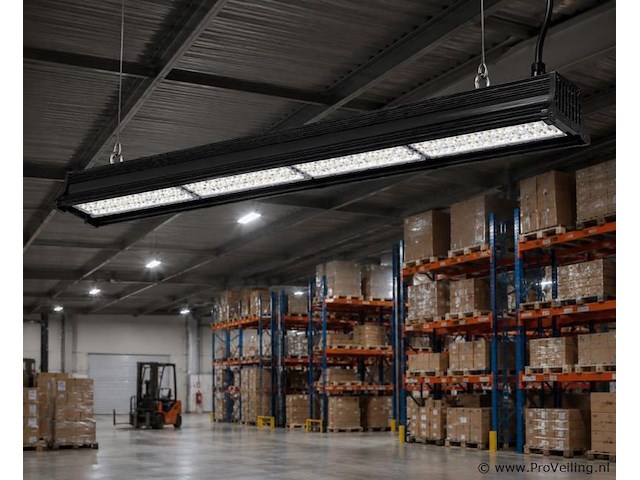 6 x led industriële hanglamp 200w – 6400k koud wit - zwart – ip20 – pyramid-200 - afbeelding 3 van  5