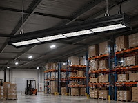 6 x led industriële hanglamp 200w – 6400k koud wit - zwart – ip20 – pyramid-200 - afbeelding 3 van  5