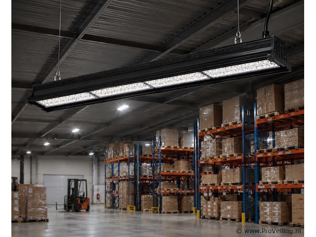 6 x led industriële hanglamp 200w – 6400k koud wit - zwart – ip20 – pyramid-200 - afbeelding 3 van  5