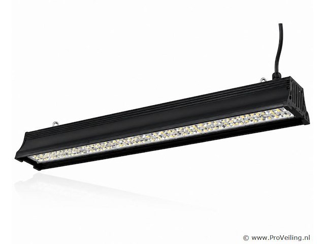 6 x led industriële hanglamp 200w – 6400k koud wit - zwart – ip20 – pyramid-200 - afbeelding 2 van  5