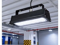6 x led industriële hanglamp 50w – 6400k koud wit - zwart – ip20 – pyramid-50