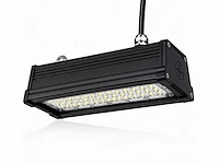 6 x led industriële hanglamp 50w – 6400k koud wit - zwart – ip20 – pyramid-50 - afbeelding 2 van  5