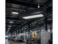 6 x led industriële hanglamp 50w – 6400k koud wit - zwart – ip20 – pyramid-50 - afbeelding 3 van  5