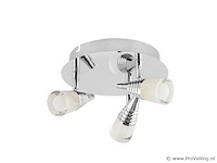 6 x led plafondlamp – 3 spots – 3 x 5w – 4000k neutraal wit – zilver – di01 - afbeelding 4 van  4