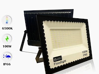 6 x led schijnwerper 100w mini – 6500k koud wit – ip65 waterdicht - afbeelding 4 van  5