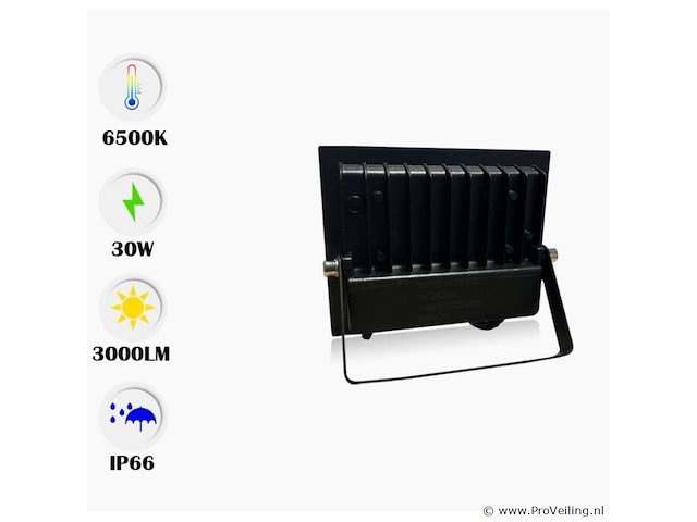 6 x led schijnwerper 30w mini – 6500k koud wit – ip65 waterdicht - afbeelding 2 van  4