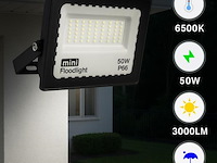 6 x led schijnwerper mini 50w – 6500k koud wit – ip65 – minions-50 - afbeelding 1 van  5
