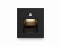 6 x led trapverlichting 1w – 4200k neutraal wit - zwart – pir sensor – ip20 – diamond - afbeelding 2 van  5